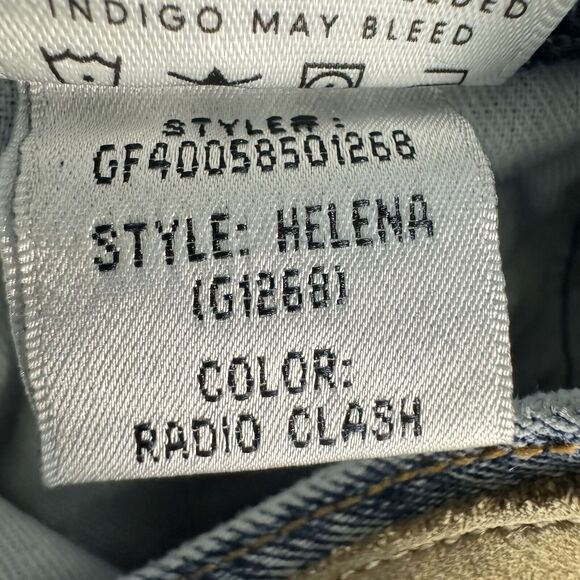 GRLFRND Womens Jeans Size 24 Helena Button Fly Blue Radio Clash Distressed USA - Picture 15 of 16